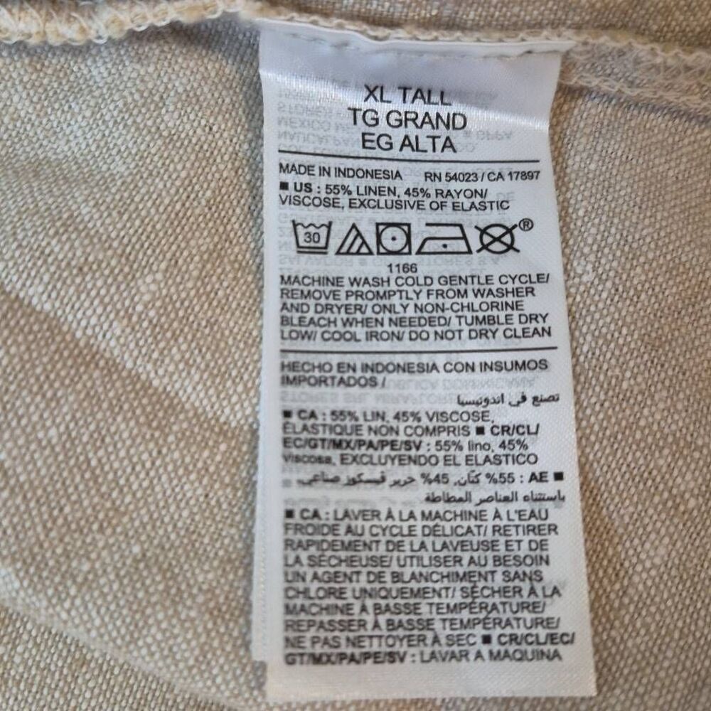 Old Navy Fit & Flare Linen Blend Midi Dress Size XL Tall - Picture 10 of 10